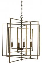 Trans Globe 10596 AG - 4LT-CUBE CHANDELIER LRG-AG